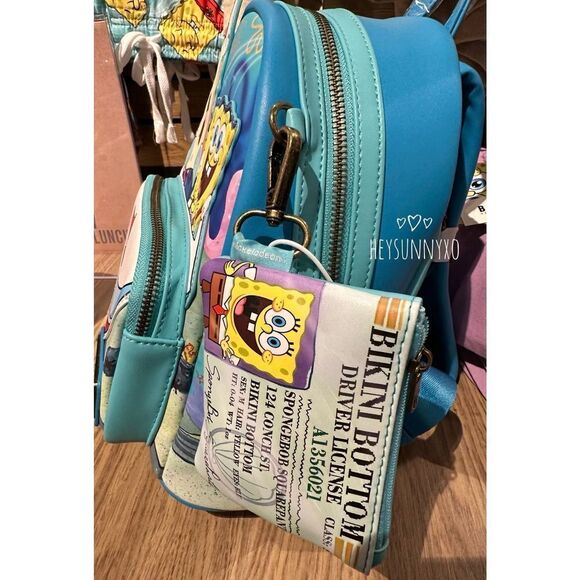 Loungefly Nickelodeon Spongebob Squarepants Boat School Mini Backpack - Picture 4 of 4